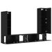 4-teiliges TV-Schrank-Set, wandmontiert, Schwarze Eiche, Holzwerkstoff_voghion.com