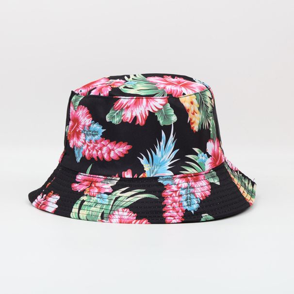 Flower Digital Print Fisherman Fashionable And Versatile Basin Sun Hat_voghion.com