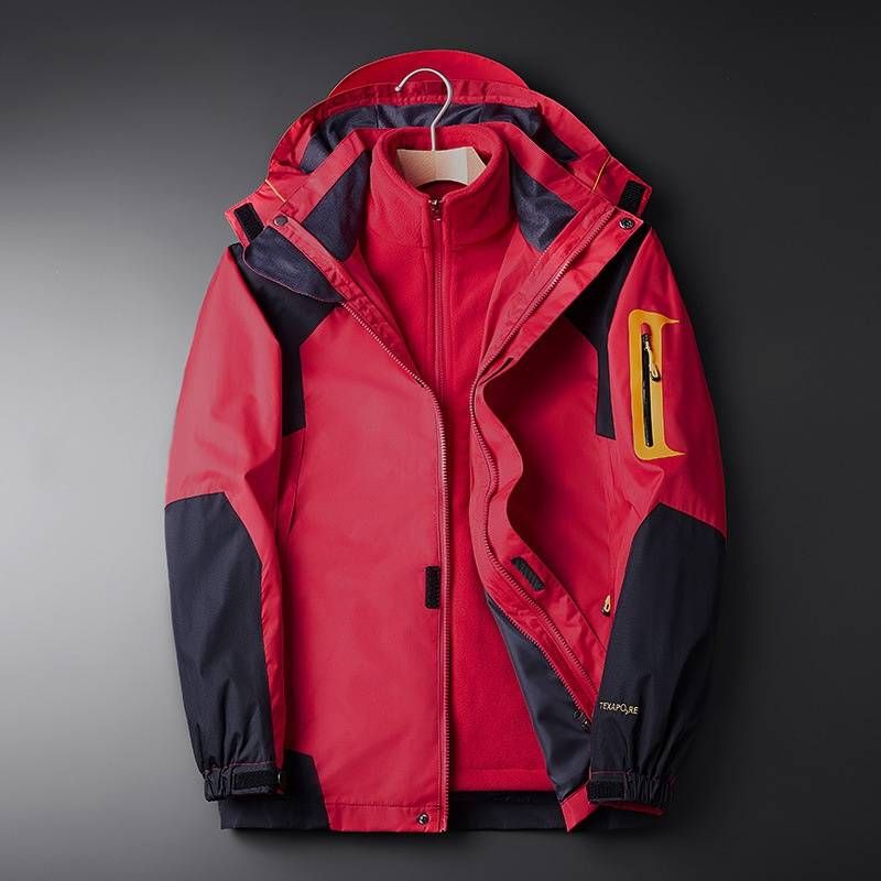 Herrenbekleidung Outdoor-Angriffskleidung 3-in-1-Zweiteiler Multifunktions-Skibergsteigeranzug_voghion.com