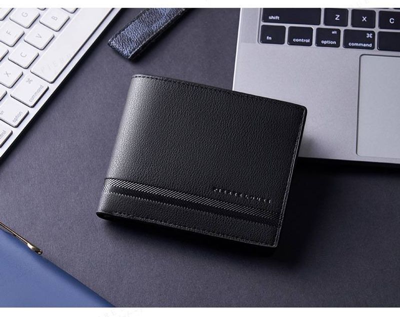 Men's wallet large capacity factory direct wallet anti-theft brush multi-card short wallet RFID_voghion.com