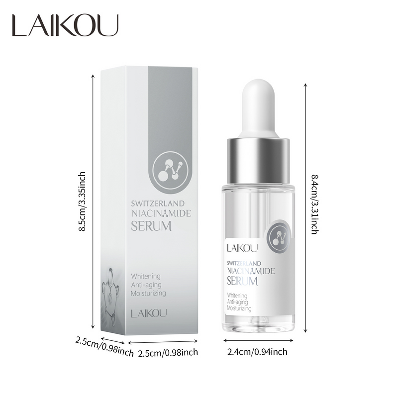 LAIKOU Swiss Niacinamide Essence 17ml Natriumhyaluronaat Hydraterend Serum_voghion.com