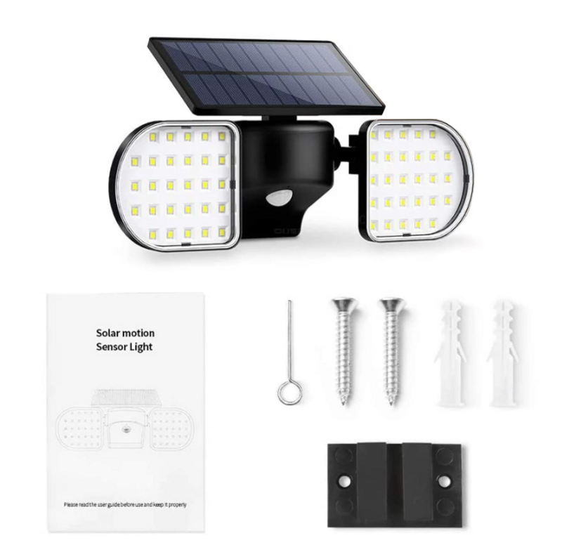 Solarbetriebene Sensor-Wandleuchte für den Außenbereich, wasserdichte Beleuchtung, für Zuhause und Garten_voghion.com