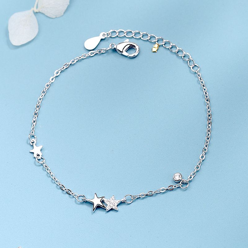Stamp VENUS Sier Color Star Bracelet for Women Girl Gift Shinning Crystal Newest Jewelry Dropship Wholesa_voghion.com