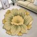 Lotus Flower Non-Slip Rug – Soft Polyester Carpet For Living Room, Bedside, Entryway – Water Absorbent, Durable, Washable – Floral Print_voghion.com