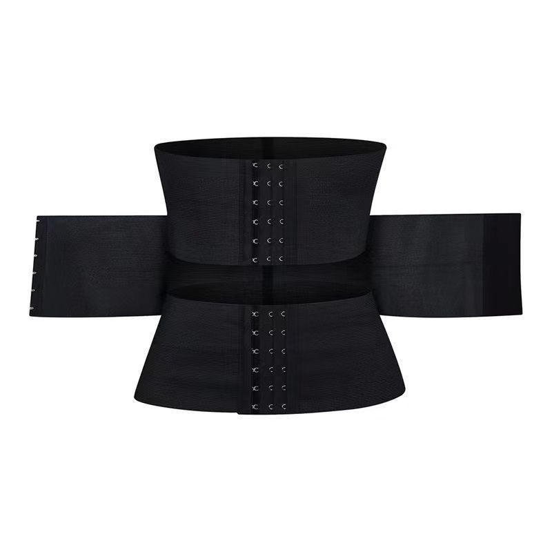 Professional Elastic Waistband For Men Women's Weight Loss, Black Strong Belly Band, Yoga Fitness And Body Shaping Belt_voghion.com
