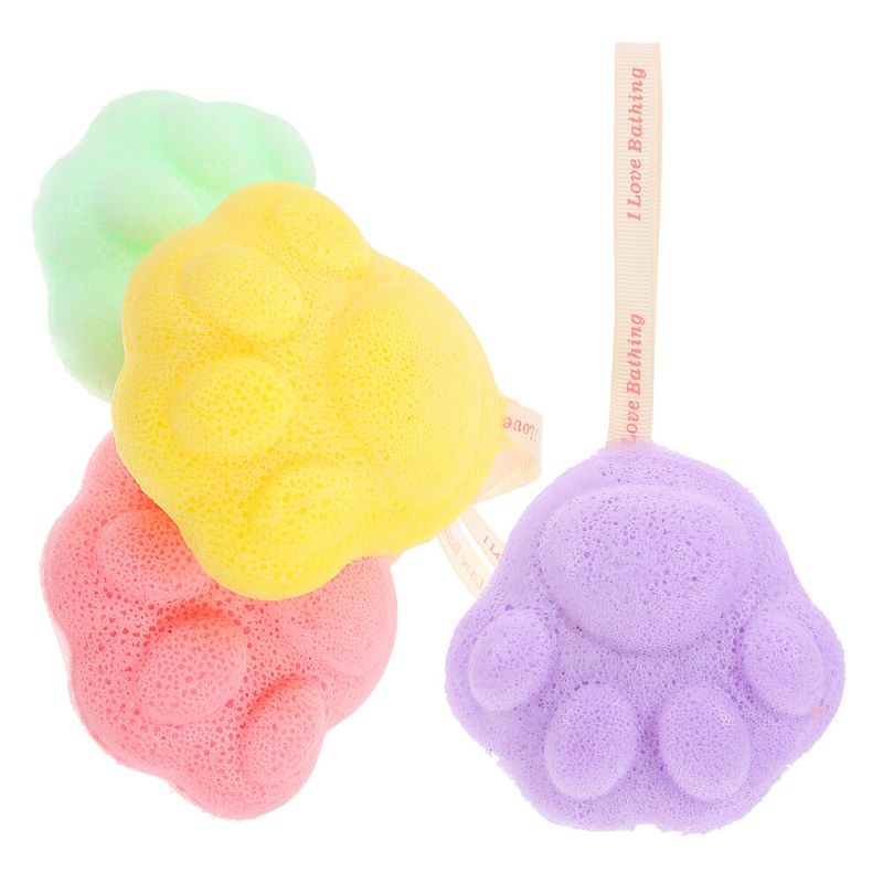 4 Pcs Bad Schwamm Weiche Haut Peeling Wäscher Baby Kind Gesicht Wäscher_voghion.com