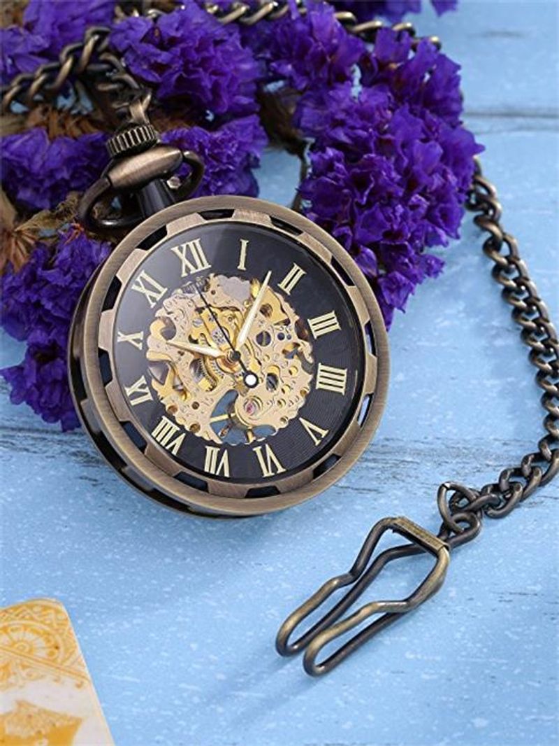 Reloj de bolsillo con personalidad de rueda steampunk vintage Reloj mecánico vintage Reloj para hombres y mujeres Reloj de cadena de reloj colgante de aleación de engranaje de acero hueco_voghion.com