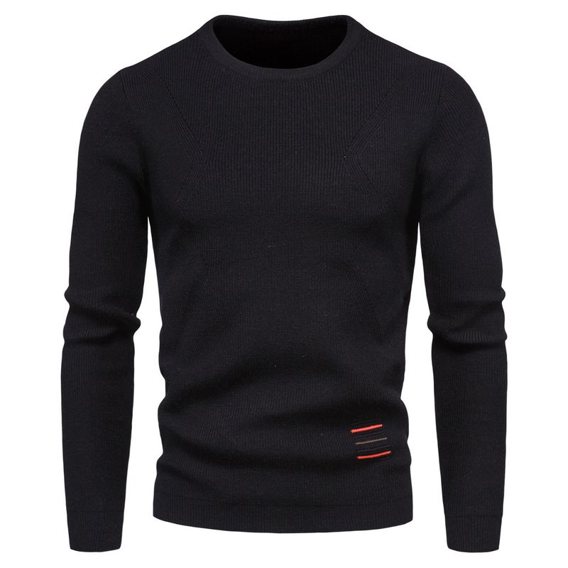 Herfst nieuwe heren gebreide trui ronde hals mode casual onderkant trui_voghion.com