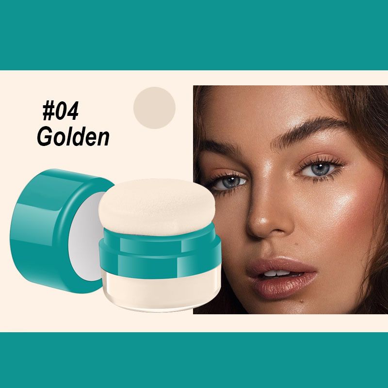 Polvos sueltos con cabeza de hongo, control de aceite, polvos de miel, mate, resistentes al agua y al sudor, antideslizantes, fijadores de maquillaje con espejo._voghion.com