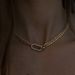Luxury Light Copper Inlaid Zircon Gold Horseshoe Necklace For Women Geometric Choker Clavicle Chain_voghion.com