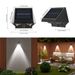 Solar Wall Lights Outdoor Waterproof, Garden Decorative Lighting, LED Solar Powered Wall Lamp For Patio, Balcony, Villa, Pathway (White/Warm Light)_voghion.com