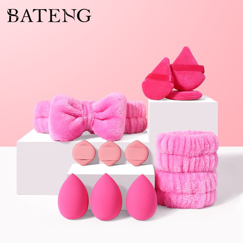 Makeup Tools & Accessories Combination Coral Fleece Hairband Studio Sponge Powder Puff Does Not Absorb Powder Q Elastic Air Cushion_voghion.com