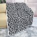 Couverture décontractée en tricot épais, douce et doublée de polaire, imprimé léopard, automne/hiver_voghion.com