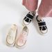 2024 Summer New Two Wear Canvas Women's Instagram Versatile One Step Lazy Mango Head Velcro Little White Shoes_voghion.com