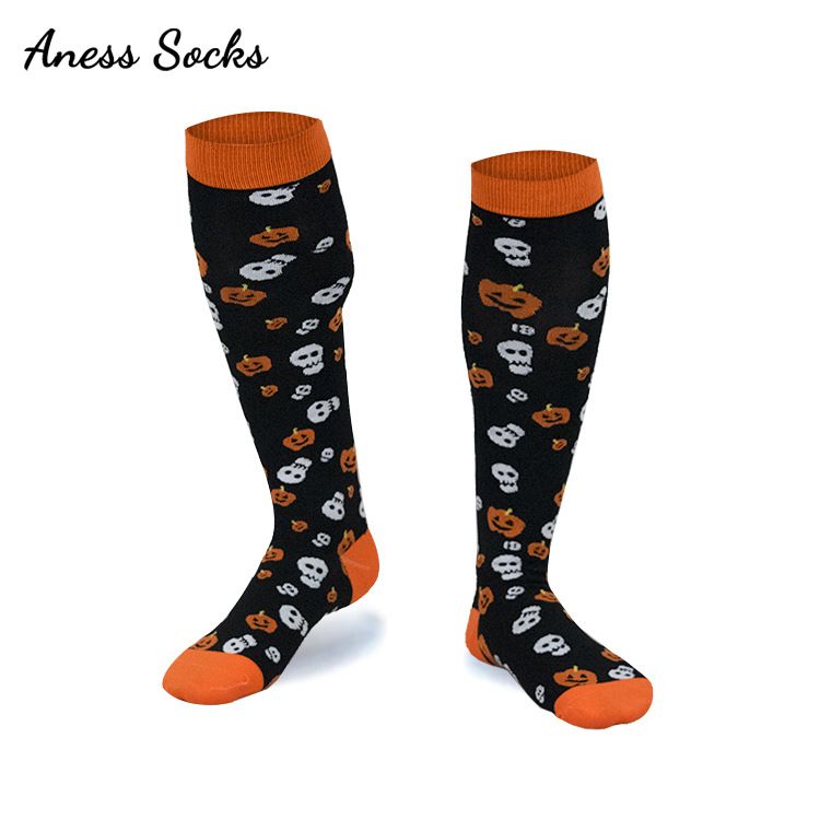 Calcetines de compresión divertidos de Halloween Calcetines elásticos para deportes al aire libre Calcetines deportivos Calcetines de compresión_voghion.com