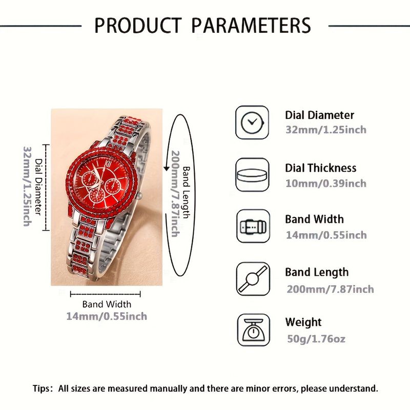 Luxury Diamond Bracelet Watch Set For Women - Elegant 5-Piece Quartz Wristwatch Collection With Crystal Accents, Stylish & Versatile Accessory​_voghion.com