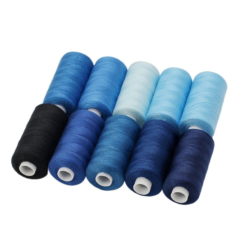 10 pièces/ensemble de fil à coudre bricolage fait à la main maison 402 fil de Polyester 400 Yards ensemble de couture à la main_voghion.com