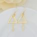 Pendientes colgantes geométricos triangulares de plata de ley S925, regalo H9_voghion.com