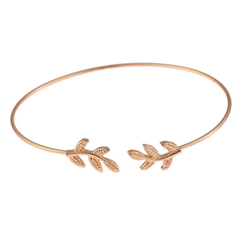 Accessori Bracciale da donna in foglia di rame, semplice e versatile, in metallo_voghion.com