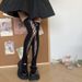 Y2K Millennial Hot Hollow Lace DIY Elastic Band Cosplay Lolita Soft Girl Over-the-Knee Thigh Socks_voghion.com