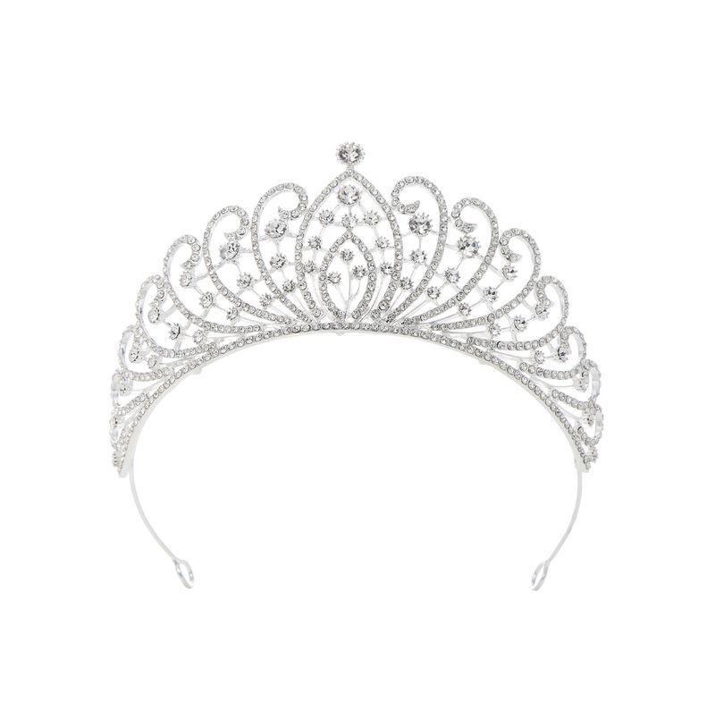 2023 neue Braut Strass Tiara Hochzeit Kleid Krone Prinzessin Krone Handgemachte Diamant Stirnband Leistung Haar Krone_voghion.com