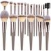 Champagne 20 Pcs 15 Pcs 10 Makeup Brushes Set, Portable Soft Bristle Blush Brush, Full Set Of Foundation Brushes_voghion.com