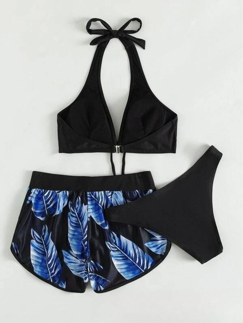 Roupas femininas nova moda feminina multicolor impressão de alta qualidade biquíni sexy BIKINI maiô de três peças_voghion.com