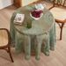 Mantel de encaje floral, de poliéster, redondo y rectangular, antideslizante y resistente al calor, estilo vintage para comedor, mesa de centro y decoración de fiestas._voghion.com