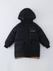 Boys' Winter Hooded Puffer Jacket – Thickened Long Sleeve Coat With Letter Print (120-170cm) – Detachable Hood, Zipper Closure – Warm & Trendy_voghion.com