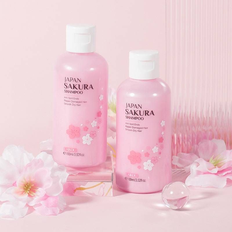 Scrubs & Bodys Treatments LAIKOU Japanese Sakura Soft Shampoo 100ml Fragrance And Glossy_voghion.com