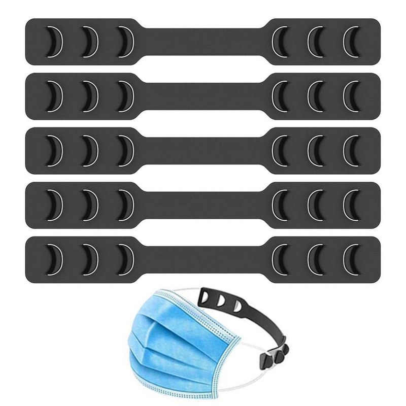 Maskerbandverlengstuk Verstelbare oorkappen Antislip oorbanden voor maskers Haken Verlichten druk en pijn Geschikt voor oorkappen Geschikt voor verpleegkundigen Stofzuigers Voedselverwerkers Mannen Vrouwen Kinderen 5 stuks_voghion.com