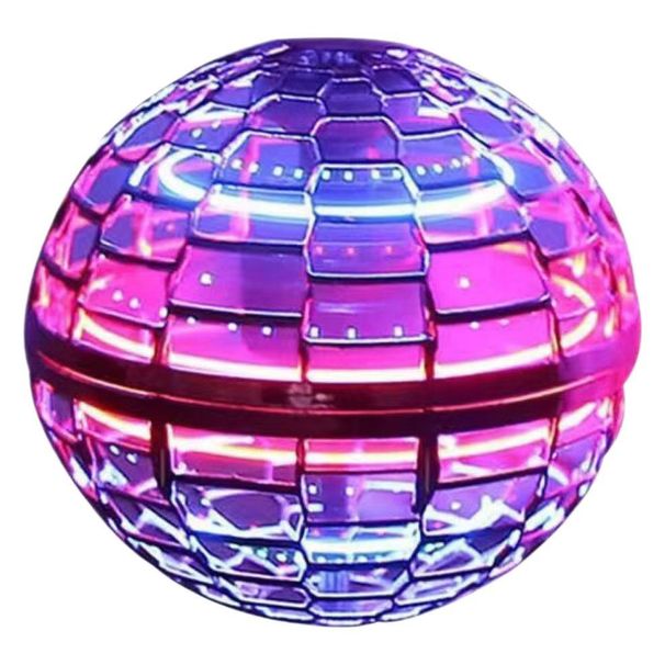 "Akıllı Hareket Kontrolü ve LED Işıklara Sahip Sihirli UFO Uçan Top - Çocuklar ve Gençler İçin Etkileşimli Dönen Oyuncak (Mavi/Kırmızı/Mor)"_voghion.com