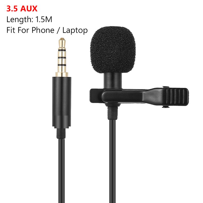 3.5mm Type C Collar Clip Microphone Mini-Portable Small Microphone Live Broadcast Eat Broadcast Mobile Phone Computer Recording_voghion.com