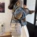 Folded drawstring bag, nylon shoulder bag, fashionable and niche crossbody bag, casual and versatile phone bag_voghion.com
