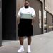 Men's Clothing Plus Size Summer T Shirt Shorts Suit Pattern Letter 3D Digital Printing Casual Beach Pants Suit_voghion.com