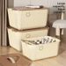 Desktop Snacks Miscellaneous Fruit Basket With Handle And Lid Plastic Home Clothing Storage Organizer Box_voghion.com