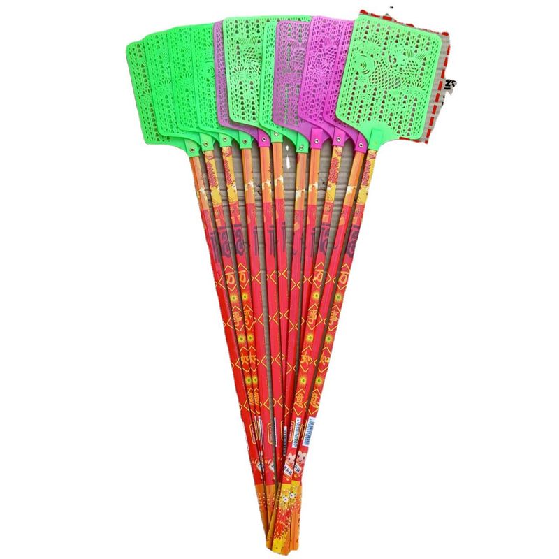 with Long Large Head, Unbreakable Bamboo Handle, Traditional Manual Plastic Fly Swatter For Home Use_voghion.com