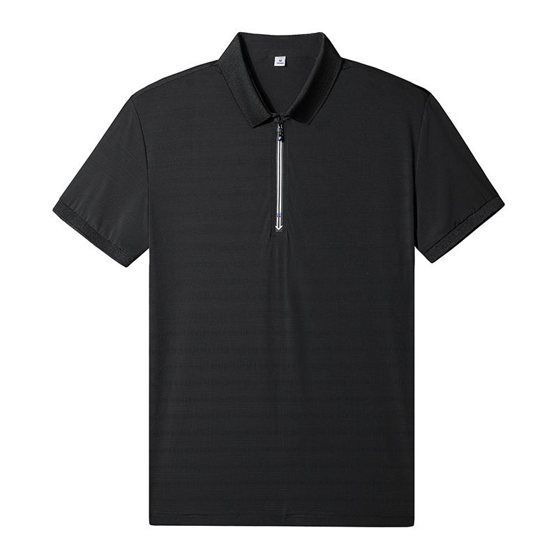 C&J Luxury Brand Maglietta POLO da uomo in seta di ghiaccio ad asciugatura rapida_voghion.com