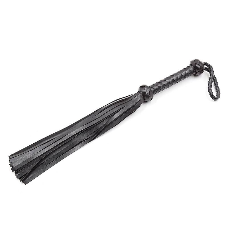 Jouets de bondage, fouet de flirt, fouet en cuir rouge et noir, outils féminins de flirt_voghion.com