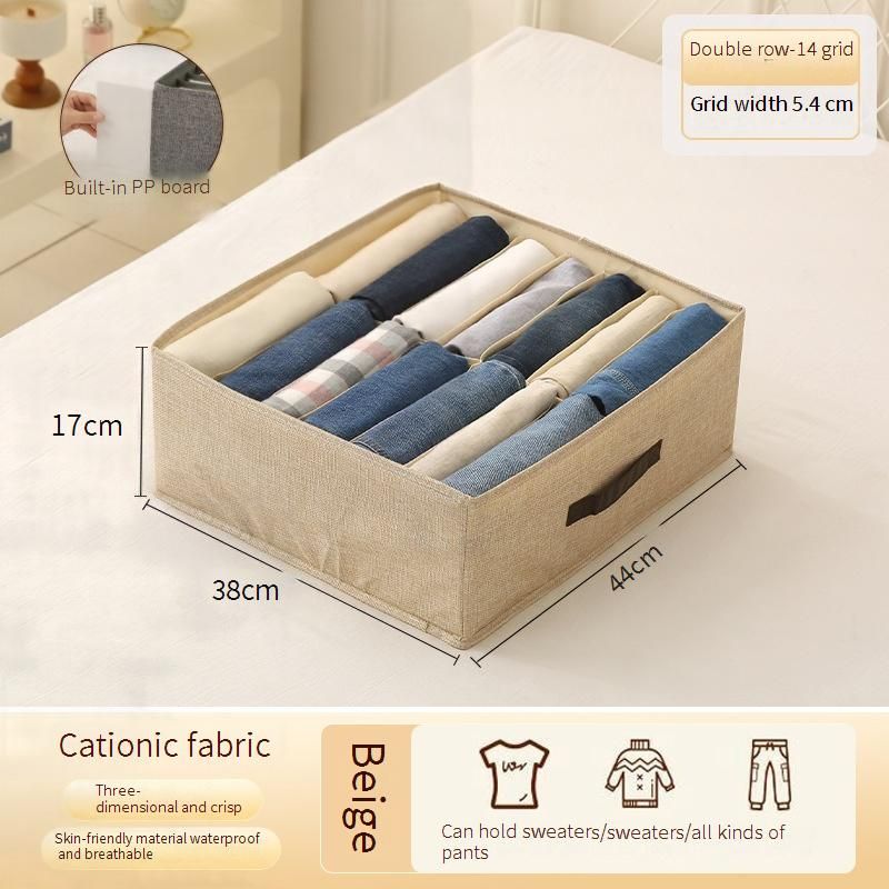 Foldable Clothes Storage Box With Double Compartments - Drawer Organizer For Underwear Socks & Pants Dustproof & Space-Saving_voghion.com