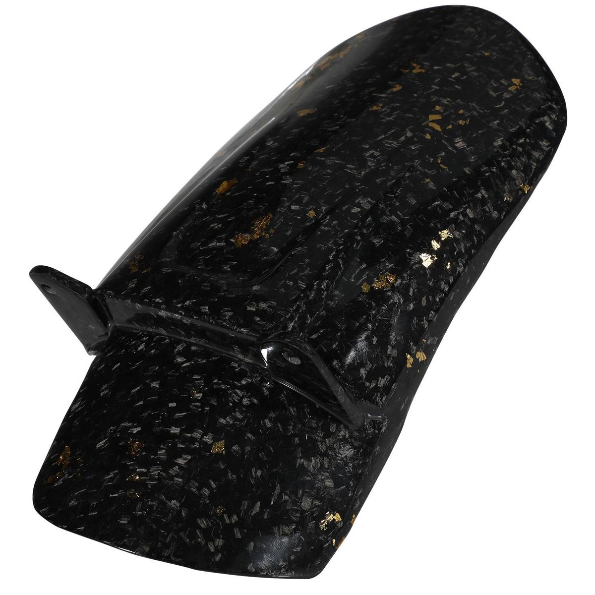 Garde-boue arrière en fibre de carbone pour motos électriques – Accessoire de mise à niveau léger et durable (24 x 15 x 7 cm, noir, or/noir, violet)_voghion.com