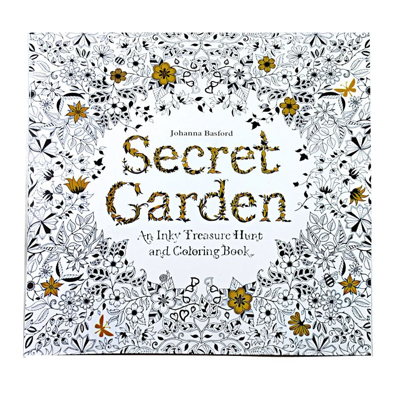 Versão em inglês do livro de colorir The Secret Garden para adultos, descompressão, pintado à mão, livro de colorir para estudantes_voghion.com