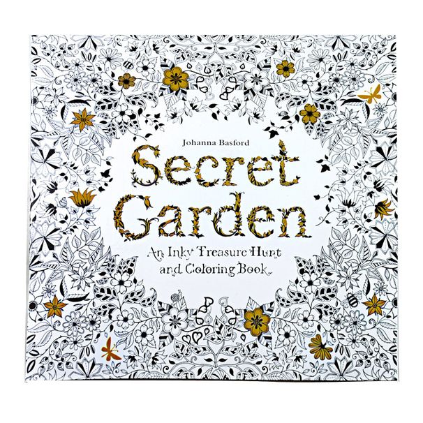 Versão em inglês do livro de colorir The Secret Garden para adultos, descompressão, pintado à mão, livro de colorir para estudantes_voghion.com