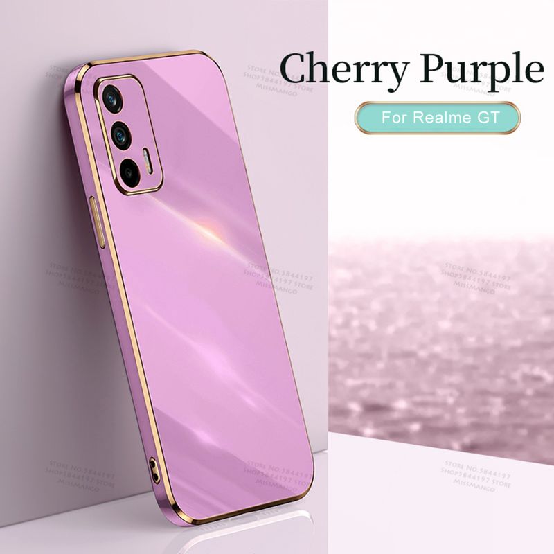 Luxuriöse, galvanisierte Schutzhülle für Realme GT 5G 6,43 Zoll, weicher Silikon-Kameraschutz für Realme_voghion.com