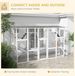 Catio Playground Cat Window Box Outside Enclosure, Wooden Outdoor Cat House With Weather Protection Roof For Multiple Kitties, Cat Shelter Kitten Pl_voghion.com