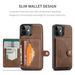 Abnehmbare Handyhülle mit Kartensteckplatz für iPhone 14 Pro Max 12 Mini 13 11 XR XS Max 7 8Plus Se 2020 Flip Leder Magnet Wallet Cover_voghion.com