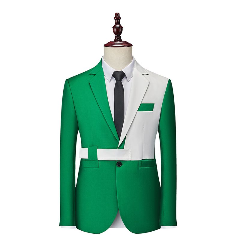 Giacca da uomo abbinata ai colori, semplice giacca business casual allentata single west_voghion.com