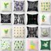 Cartoon Hand Drawn Style Cactus Plant Pillow Cover, Minimalist Sofa, Living Room Decoration, Study, Bedroom Cushion Cover, Pillow_voghion.com
