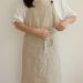 Forest Style Creations Version Apron Linen Fabric Japanese Korean Simple Fashion Art Embroidery LOGO Print Craft_voghion.com