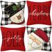 Ensemble de housses de coussin décoratives de Noël, 45 x 45 cm, en polyester doux, pour canapé, lit, décoration de fête_voghion.com